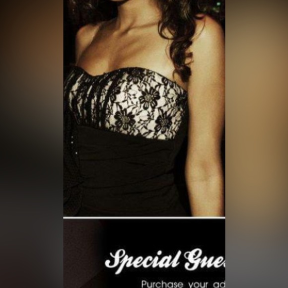 Black fitted strapless mini dress - Size Small - Picture 2 of 2